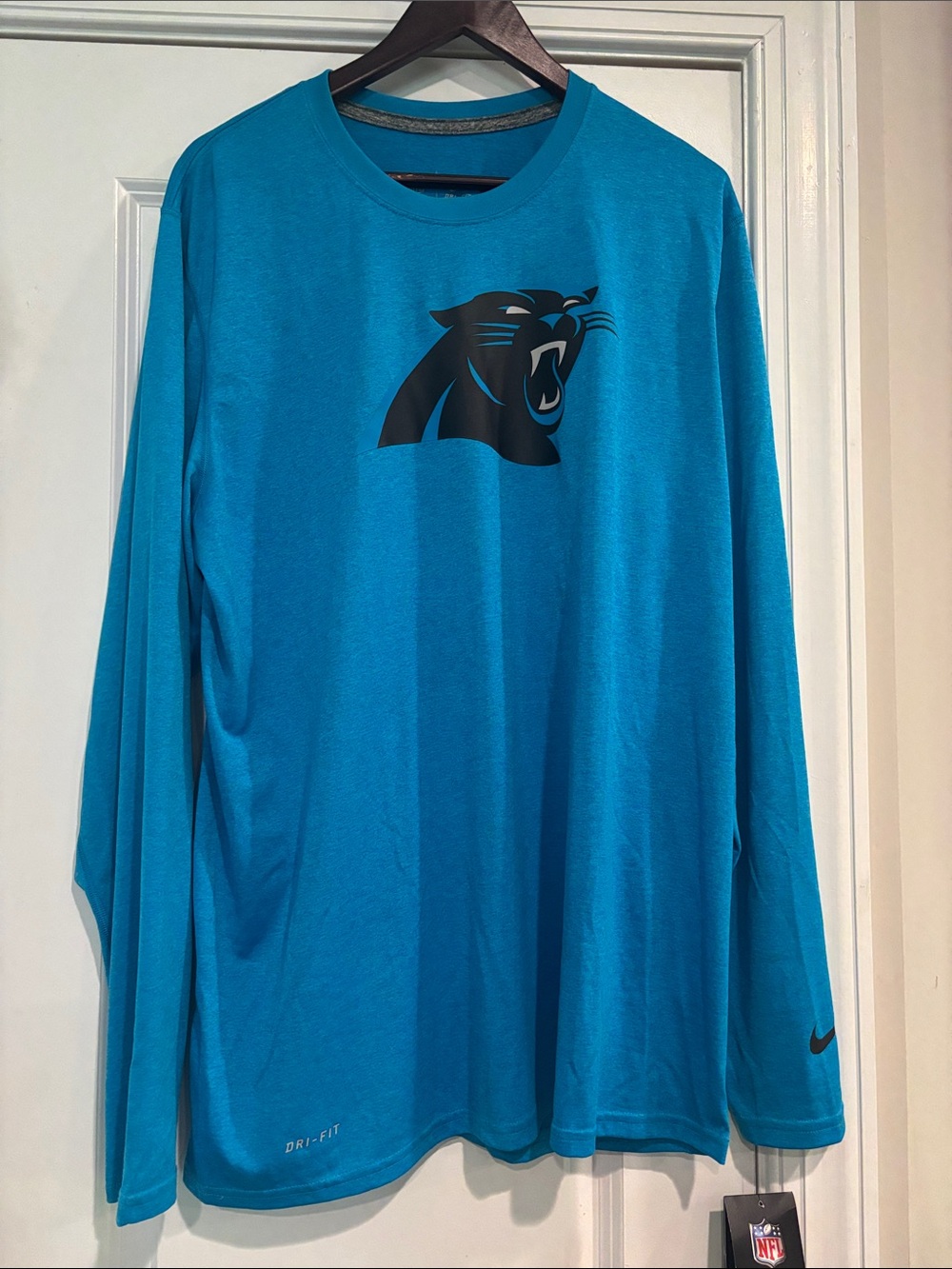 Nike Men’s Teal Long-Sleeve Dri-FIT Panthers Shirt